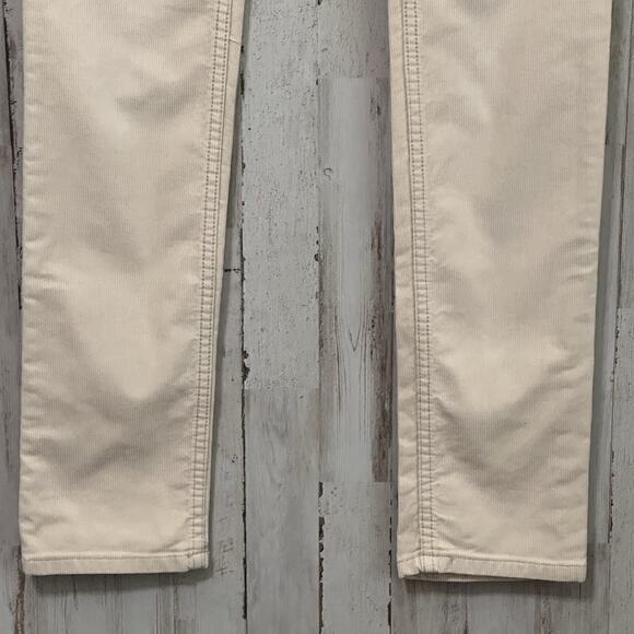 Ralph‎ Lauren Rugby Womens Corduroy Pants 2 28x33 Cream Low Rise Designer Tall - Picture 2 of 7